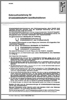 Standardgraph Gebrauchsanleitung (2) - für Schriftschablonen