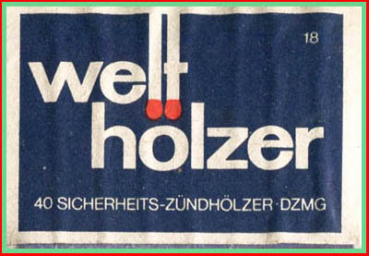 Zündholzschachtel (32) - leere Schachtel - Welthölzer