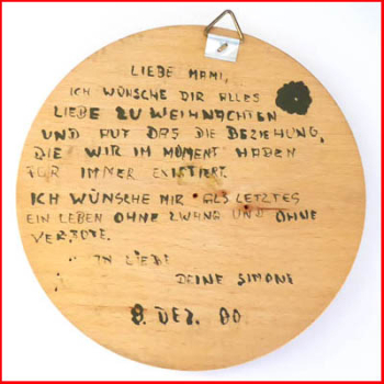 Wandteller (7) - Wandschmuck aus Holz mit Blumenmuster