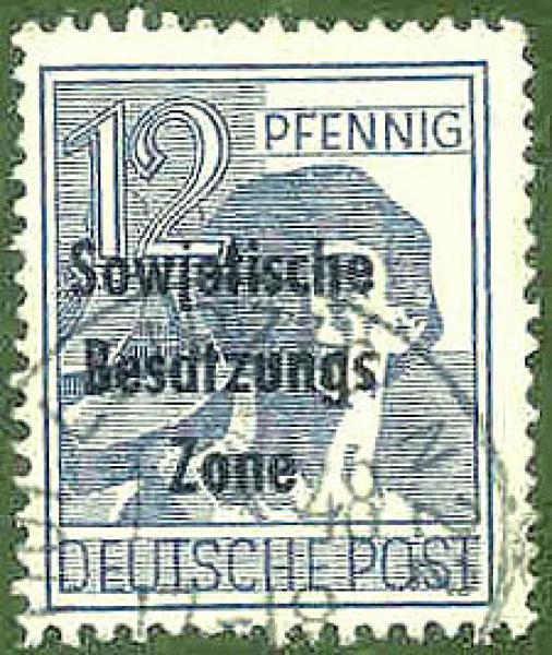 Deutsche Post - Wert 12 Pfennig