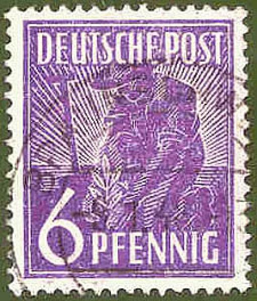 Deutsche Post - Wert 6 Pfennig