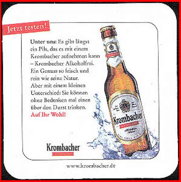 Bierdeckel - Krombacher Alkoholfrei