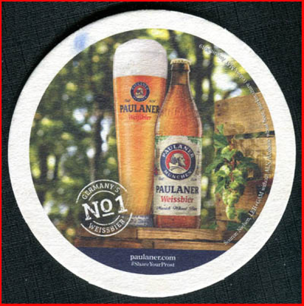 Bierdeckel (129) - Paulaner Weißbier - Germany´s No 1
