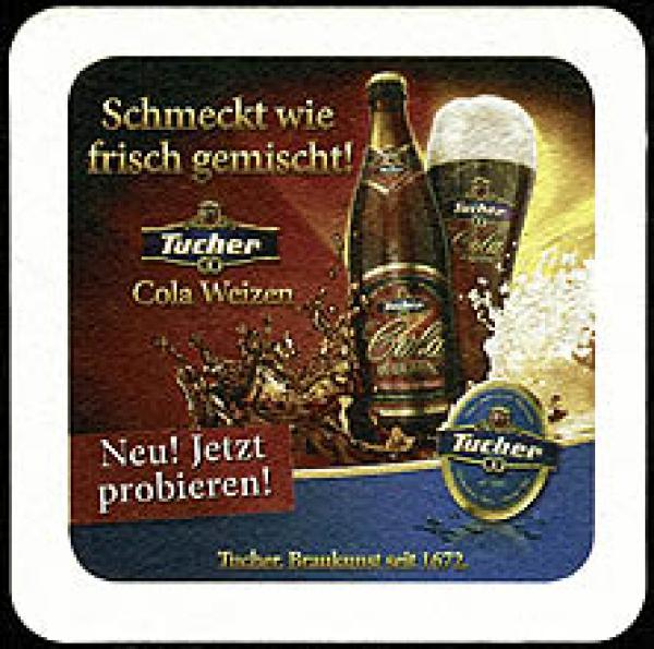 Bierdeckel - Tucher Cola Weizen