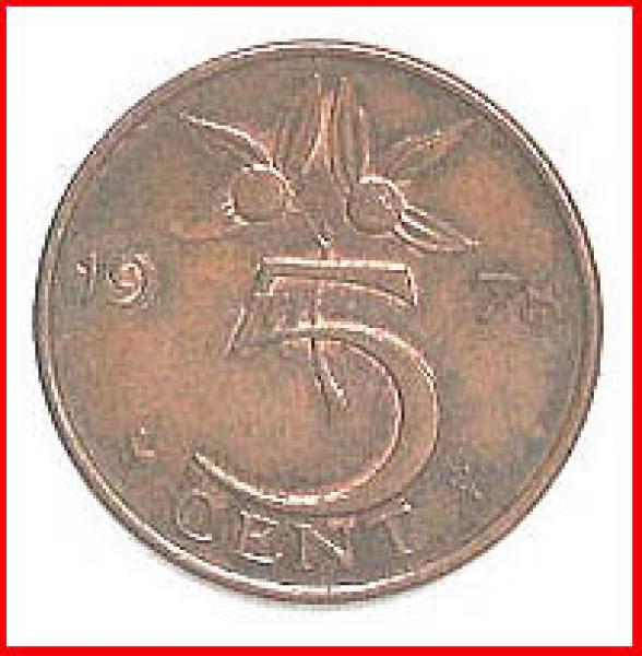 Holländische Münze - 5 Cent - 1978