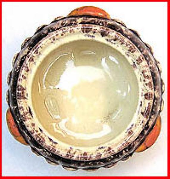 Keramikschale - mit braunem Muster