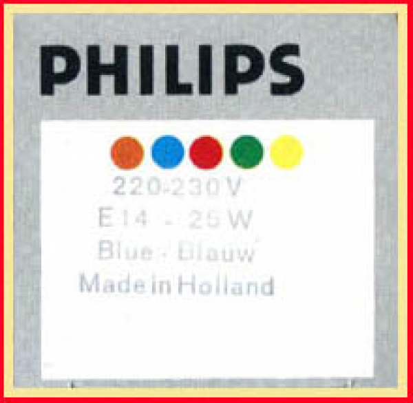 Philips Leerkarton (1) - für eine Birne blau - 25 Watt