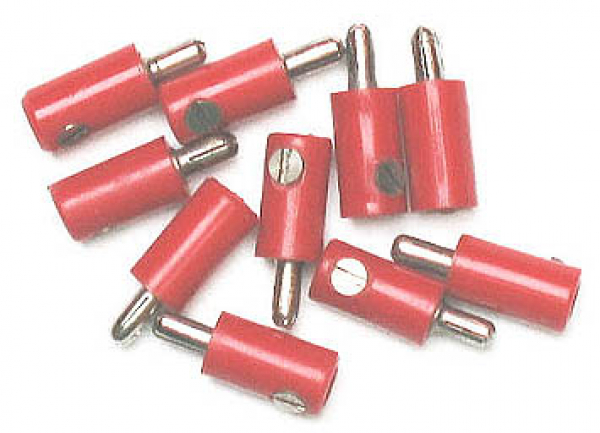Stecker mit Querbuchse - Farbe rot