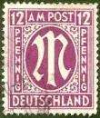 AM Post Deutschland - Wert 12 Pfennig