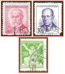 Tschechoslowakei (055) - drei gestempelte Briefmarken verschiedene Werte - Ceskoslovensko