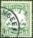 Bayern - Wert 5 Pfennig
