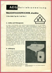 AEG Betriebsanweisung - für Waschtischspeicher Typ Hu 5 und Huz 5 - Original