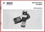 Bosch Telefon Bedienungsanleitung - für Bosch schnurloses Telefon CT-COM 612 - Original
