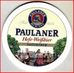 Bierdeckel (78) - Paulaner Hefe-Weißbier natürtrüb