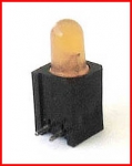 Led (3) - mit schwarzem Sockel und orangenem Led