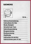 Siemens Gebrauchsanweisung - für Eierkocher TE 16... - Original
