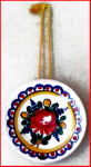 Wandteller (4) - Porzelanteller mit Blumenmuster