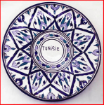 Wandteller (8) - Tunisie Porzellanteller mit Muster